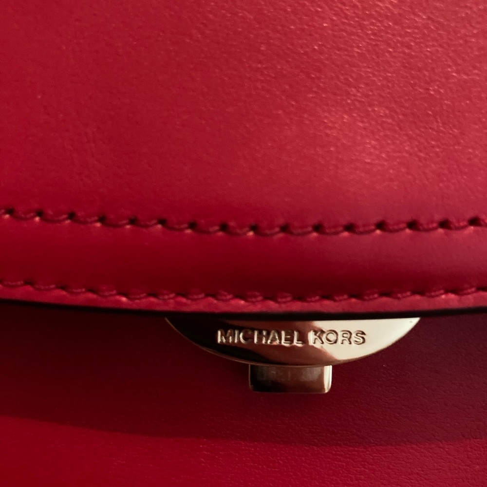 Michael Kors Red Mini Purse With Strap - Picture 2 of 9